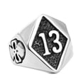 thumbnail image 4 of Mens Titanium Steel Ring Retro Ghost Head Biker Ring Gothic Punk Rock Jewelry Band Silver US Size Stylish Accessory, 4 of 5