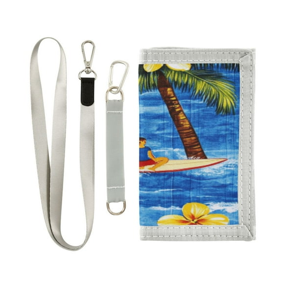 Novelty Wallets Foldable Novelty Wallets Prefect Gifts for Every Scene Bright Blue Hawaiian
