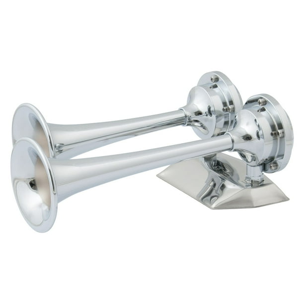 Marinco 10108 12V Chrome Plated Dual Trumpet Mini Air Horn Walmart
