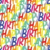 Jillson & Roberts Gift Wrap, Rainbow Birthday, 5' x 30" Rolls (8 Pcs)