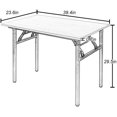 thumbnail image 6 of SOGES 39.4 inches Computer Desk for Small Space Small Folding Table, Gray, 6 of 6