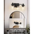 thumbnail image 4 of YANSUN 19 in 3-Light Black Vanity Light Bar with Clear Glass Shades E26 Base for Bathroom Mirror, Hallway, Entryway, 4 of 7