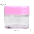 thumbnail image 2 of Beauticom 7g/7ml (0.23 Fl Oz) Thick Double Wall Leak-Proof Clear Plastic Jars with Flat Top Lids for Creams, Lotions, Powders, Glitters, and more... (Color: Pink, Quantity: 12pcs), 2 of 5