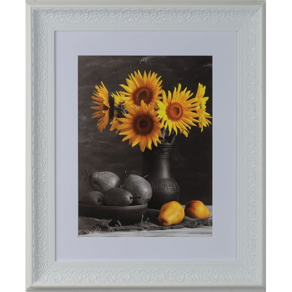 2 1/2" Polystyrene Victorian Picture Frame by WholesaleArtsFrames-com 27x40, 1556 Series Pearl White - Made in USA