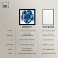 thumbnail image 6 of Blue Brilliance I Shadowbox Print Floral Wall Decor by Art Remedy, Black Frame, 40 x 40, 6 of 7