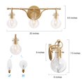 thumbnail image 4 of KSANA Gold Bathroom Light Fixtures, 3-Light Vanity Light Fixtures with Clear Glass, 4 of 4