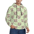 thumbnail image 2 of Naloa Cute Animal Sloth On A Branch Men's Casual Hooded Collar Drawstring Hoodies Pullover Sweatshirts Casual Long Sleeve Shirts-4X-Large, 2 of 7