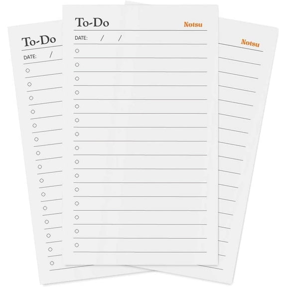 Notsu to Do List Index Cards 3x5 (Pack of 50) | Thoughtfully Designed Double Sided Planner Notecards for Personal Productivity and Professional Organization