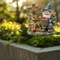 thumbnail image 5 of Funny Gnomes Garden with Squirrel and Fruit Outdoor Statues,12 Inch Christmas Dwarves 2D Acrylic Sculpture Decoration for Lawn Patio Outside Yard Decor Novelty Housewarming Gift, 5 of 7