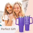 thumbnail image 5 of Thank You Gifts for Women, Sometimes You Forget You''re Awesome 40oz Tumbler with Handle and Straw, Inspirational Gifts for Women Birthday Gifts for Her Mom Wife Girlfriend and Sister - Purple, 5 of 5