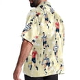 thumbnail image 3 of Football Men's Spread Collar Tops, Casual Button Down Shirts for Summer Beach, Printed Short Sleeve Shirts - Unisex, 3 of 6