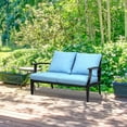 thumbnail image 2 of Aoodor 21" x 21" Patio Deep Seat Cushion Set, Water Resistant & Fade Resistant Outdoor Furniture Cushions with Adjustable Straps for Patio, Deck, Garden, Set of 2, 2 of 8