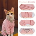 thumbnail image 4 of ROZKITCH Sticky Cat Clothes Soft Cat Recovery Suit Stretchy Cat Onesie - Hair Loss Prevention Prevents Licking Body and Leg Wounds After Surgery, Pink, 2XL, 4 of 8