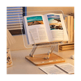 thumbnail image 4 of Adjustable Acrylic Book Stand for Reading, Book Holder with Pen Slot, Foldable Desktop Riser for Laptop Recipe Textbook, 4 of 7