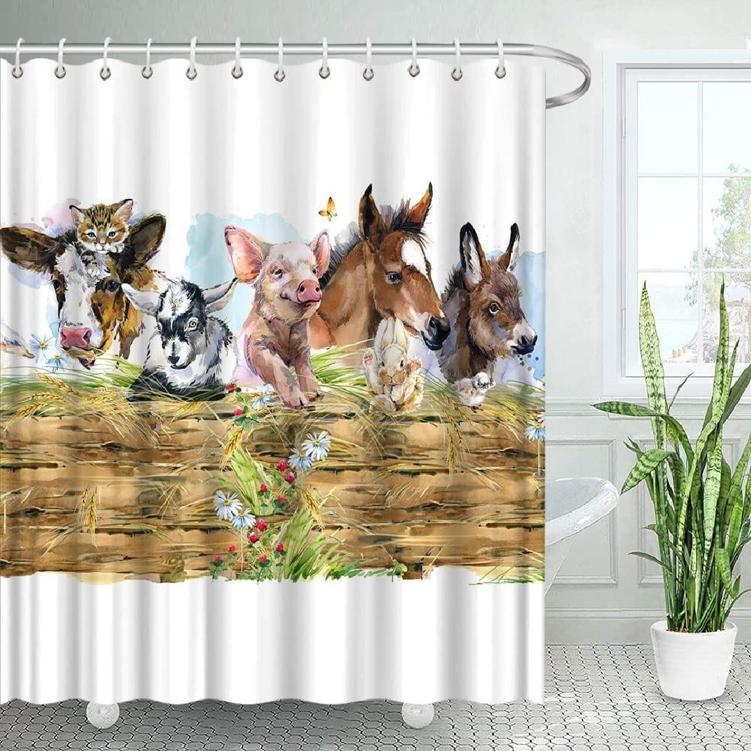 Farm Animal Shower Curtain