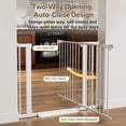 thumbnail image 6 of Ophanie Extra Wide Metal Baby Safety Gate for Stairs and Doorways, Fits 29.6" to 39.1" Wide, 28" Tall, Pressure Mounted Dog Pet Gate, White, 6 of 8