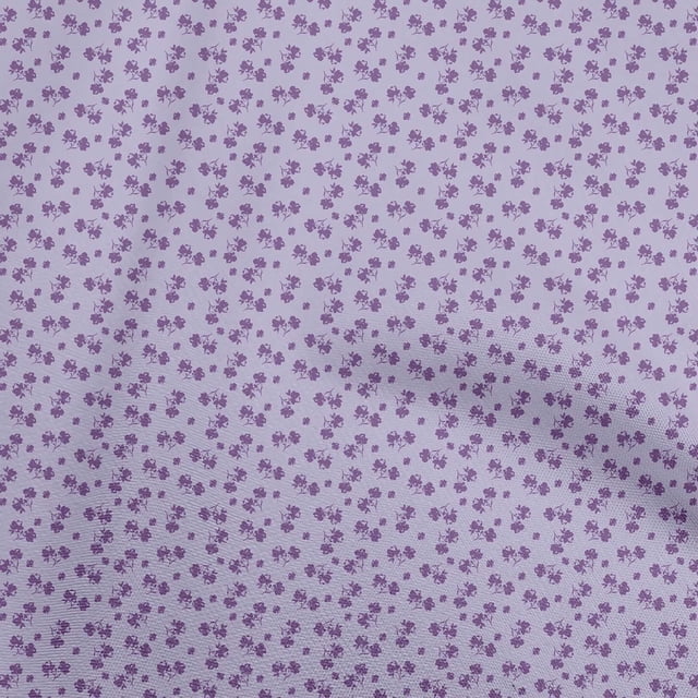 oneOone Polyester Spandex Purple Fabric Floral Sewing Craft Projects Fabric Prints By Yard 56 Inch Wide
