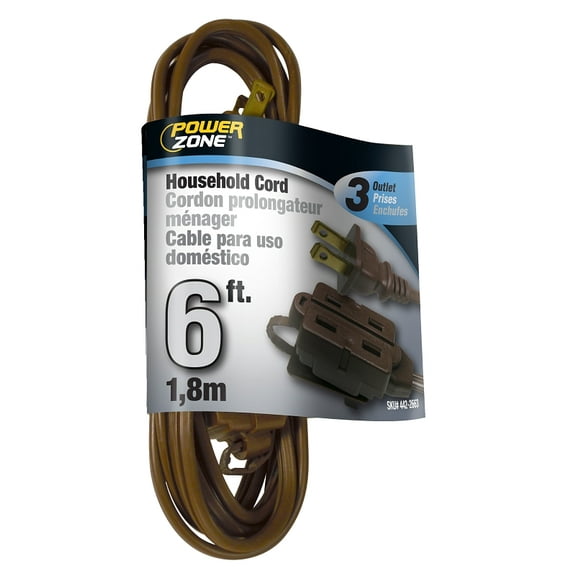 Power Zone OR670606 Extension Cords, Brown
