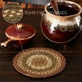 thumbnail image 2 of VHC Brands Tea Cabin Rustic Jute Textured Striped Round Kitchen Table Decor Trivet 8", 2 of 5