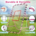 thumbnail image 4 of 7x4 FT Volleyball Rebounder Net，Ultimate Training Equipment for Volleyball & Lacrosse，Enhanced Bouncing System for Volleying, Bumping, Spiking Drills(Pink）, 4 of 10