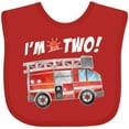 thumbnail image 3 of Inktastic I'm 2 Fire Truck 2nd Birthday Boys or Girls Baby Bib, 3 of 4
