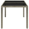 thumbnail image 2 of vidaXL Table de Jardin avec Plateau en Verre Gris 90x90x75 cm Rotin Poly, 2 of 4