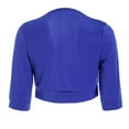 thumbnail image 4 of XIAfhje Cropped Blazers for Women 3/4 Sleeve Suit Half Sleeve Open Front Casual Work Office Jacket Coat Clearance, 4 of 4