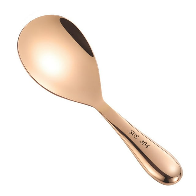 Pagaie à Riz, Cuillère à Riz en Acier Inoxydable, Cuillère de Service à Riz, Spatule à Riz Antiadhésive, Améliorée et Élégante, 1Pcs