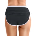 thumbnail image 6 of Swim Bottoms for Women Swim Shorts Classic Stretchy Comfortable Solid Bathing Suit Bikini Bottom Athletic Elastic Pool Party Swimwear Black, Size L, 6 of 9