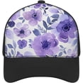 thumbnail image 1 of Purple Floral Pattern Baseball Cap Classic Golf Cap Soft Dad Hat Multicolor Adjustable Low Profile Hat Unisex, 1 of 6