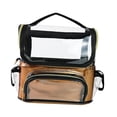 thumbnail image 3 of Bolsa para brochas de maquillaje de gran capacidad, impermeable, con divisor ajustable, portátil, con asa, bolsa organizadora de maquillaje de viaje Amarillo, 3 of 8
