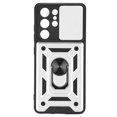 thumbnail image 2 of Phone Protective Case For  S21, ABS S21 Phone Case Ring Holder Sliding Camera Lens Cover Compatible With   S21 Ultra, 2 of 8