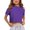 AB32 Purple, variant on Bainana Girls Cropped T Shirts Solid Color Short Sleeve Tops Big Kids Comfortable Athletic Tees