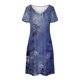 thumbnail image 4 of Vestido Corto de Verano Moda Gradiente Corto de Manga en V Cuello Vestido Casual, Poliéster Ligero de Verano, Lavado de Manos, 4 of 7