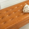 thumbnail image 4 of Miniyam 43" Tufted Storage End of Bed Bench for Bedroom, Entryway, Brown, 4 of 7