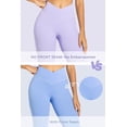 thumbnail image 3 of Womens Flare Leggings with Tummy Control Crossover Waist and Wide Leg, 3 of 14