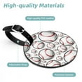 thumbnail image 4 of 2Pcs Leather Round Baseball Cruise Luggage Tag with Privacy Cover and Name ID Tag - Suitable for Travel Handbags Backpacks School Bags Luggage Tags, 4 of 7