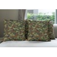 thumbnail image 6 of Ambesonne Green Throw Pillow Cover 4 Pack, Grunge Graphic Camouflage, 24", Green Pale Green Brown, 6 of 7