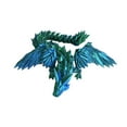 thumbnail image 3 of Dragón impreso en 3D Hugo articulaciones móviles flexibles Azul verde, 3 of 10