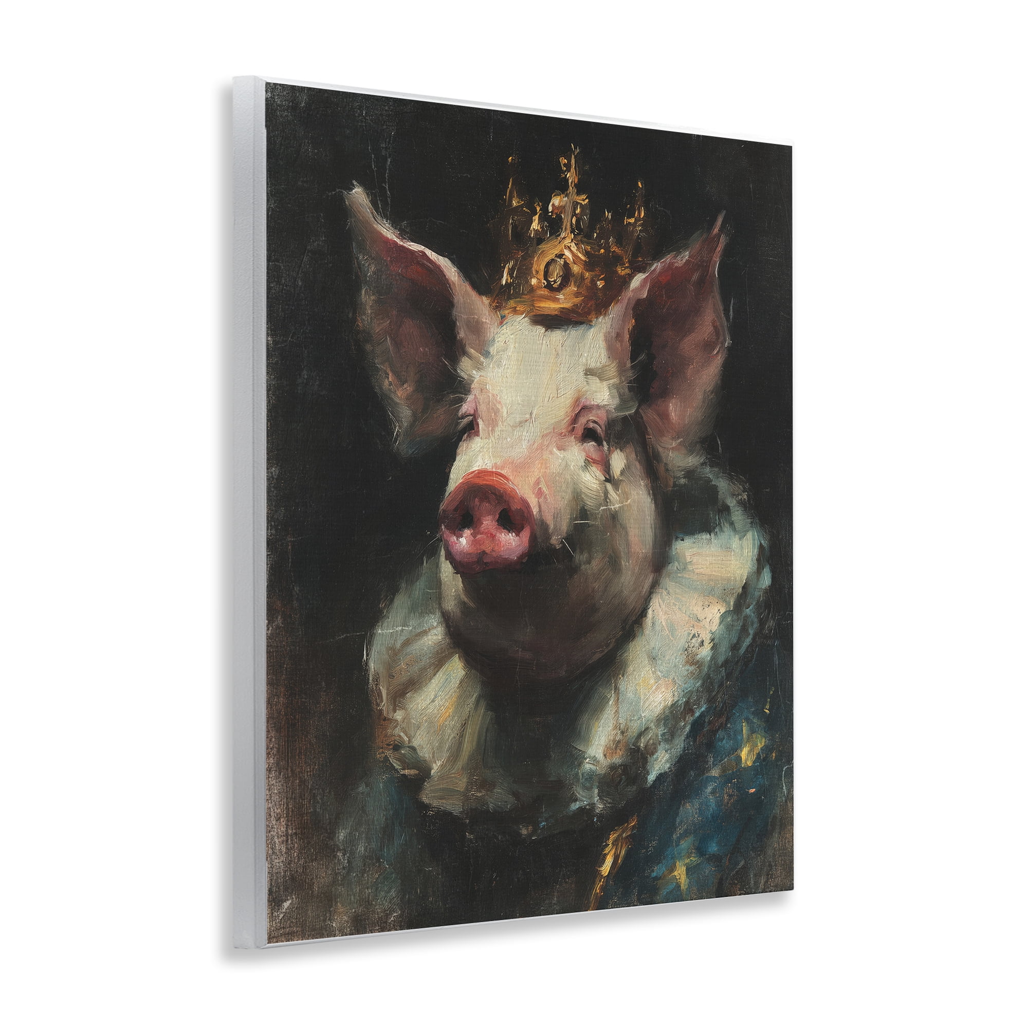 Stupell Industries Crowned Imperial Pig Wall Plaque Art, design by Svetlana Aleynikova