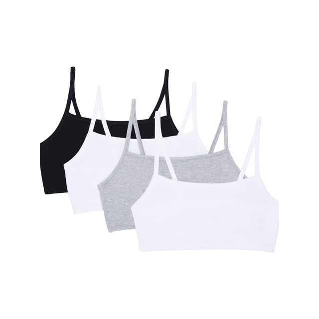 Sujetador deportivo Fruit of the Loom de algodón con tirantes finos para mujer