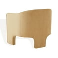 thumbnail image 6 of SAFAVIEH Couture Londyn Modern Velvet Solid Accent Chair, Light Brown, 6 of 9