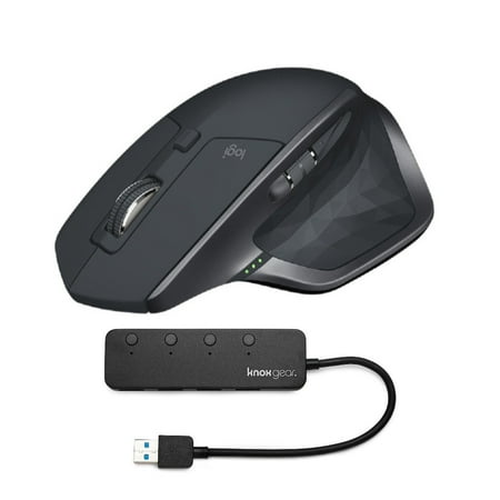 Logitech MX Master 2S Wireless Mouse with Knox Gear 4 Port USB 3.0