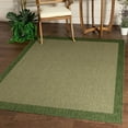 thumbnail image 6 of Well Woven Woden Green Indoor/Outdoor Solid Color Border Area Rug 5x7 (5'3" x 7'3"), 6 of 10