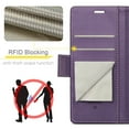 thumbnail image 5 of CaseMe Leather For iPhone 17 Wallet Case with RFID Blocking, For iPhone 17 Case Wallet for Women Men Card Holder Magnetic Clasp Kickstand Folio Case for iPhone 17,Purple,For iPhone 17, 5 of 10