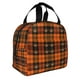 thumbnail image 2 of Easygdp Halloween Tartan Plaid Bolsa Térmica Premium - Tela Oxford Impermeable, Gran Capacidad, Bolsillo Frontal, Unisex para Trabajo, Escuela, Actividades al Aire Libre y Picnics, 2 of 8