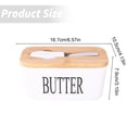 thumbnail image 3 of Butter Dish With Lid | Ceramic Butter Dish With | Large 600ml Capacity | Double Silicone Seal & Airtight Lid | Keeps Butter Fresher For Longer | All Types Of Butter, 3 of 5