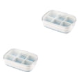 thumbnail image 4 of Molde de silicona para bandeja de cubitos de hielo Billuyoard rejilla múltiple de tamaño pequeño y sencillo Azul 2piezas, 4 of 6