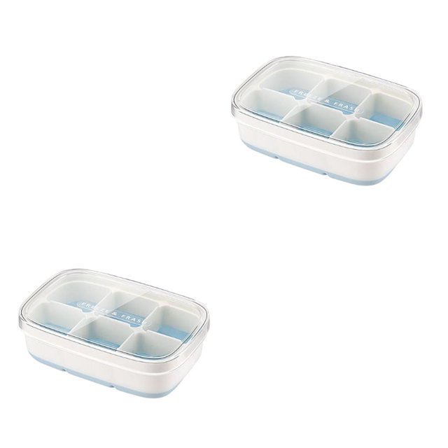 Molde de bandeja de cubitos de hielo Matsuzay silicona 2Conjunto Azul