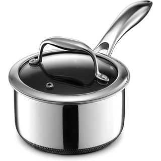 HLAFRG 1 Quart Saucepan with Lid, Ultra Nonstick Sauce Pan with Lid, Small Pot with Lid, Granite Nonstick Saucepan 1 Quart, Small Sauce Pot, Black